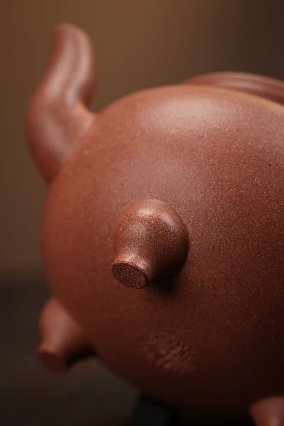 桃花泥大彬如意紫砂壶