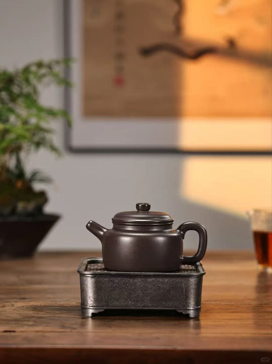 Dezhong Zisha Teapot, made entirely by hand from original ore Dashuitan Tianqing clay, 260cc