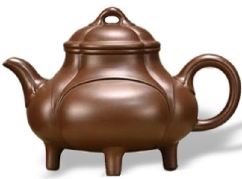 Huaying Teapot · Aged Purple Clay (Lao Zini)