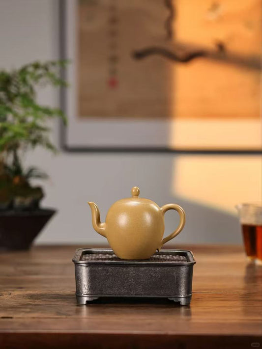 美人肩·梨皮木绿全手工紫砂壶 | Handcrafted Yixing Meiren Jian Teapot