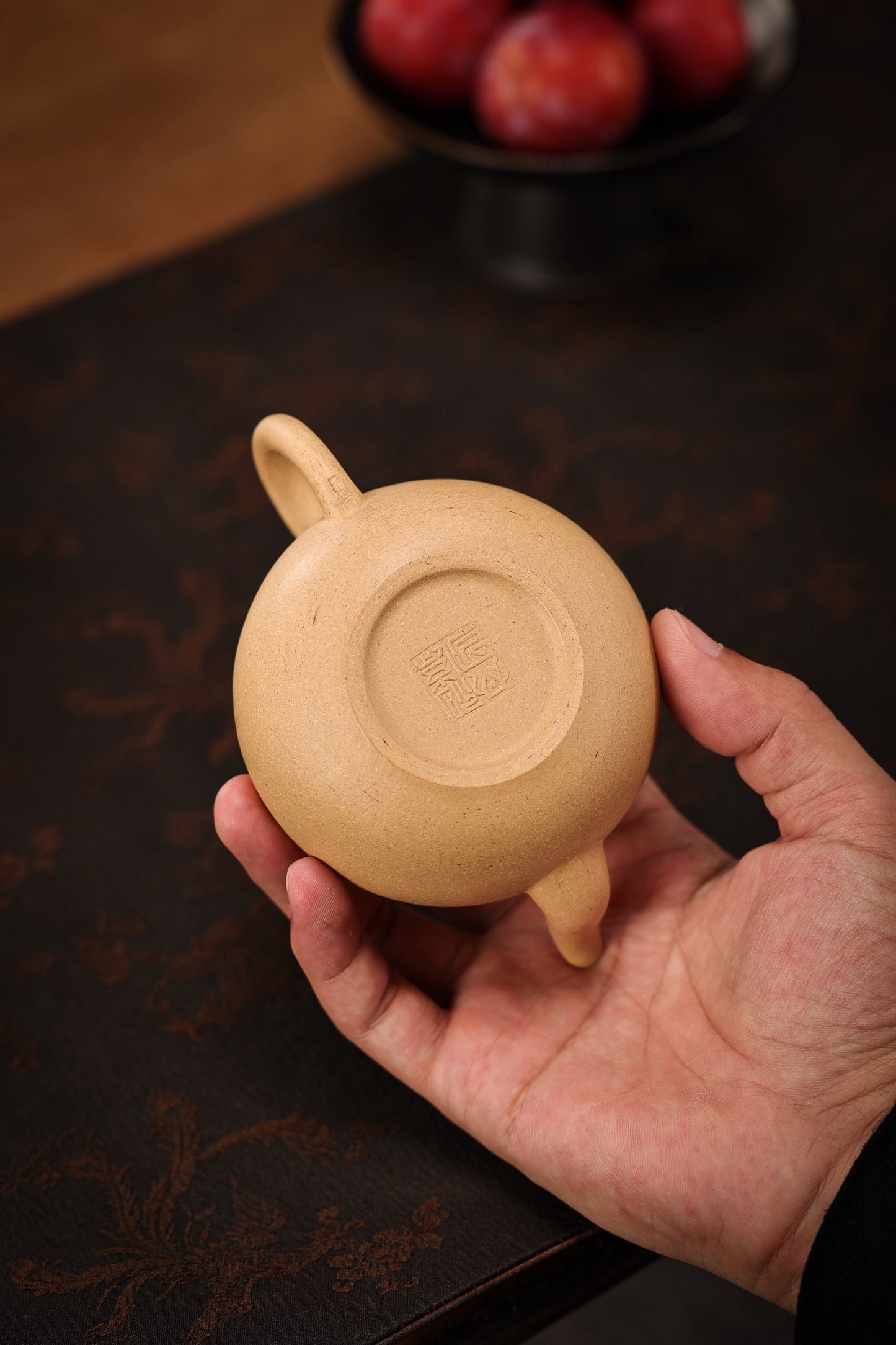 Palm Pearl Teapot · Fully Handmade · Lipi Green Clay