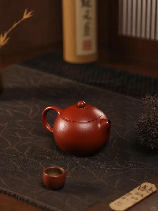 Xishi Teapot - Coal Kiln Tricolor Red Robe, Handmade