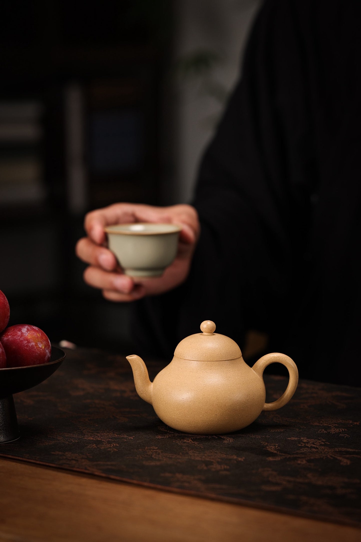 Palm Pearl Teapot · Fully Handmade · Lipi Green Clay